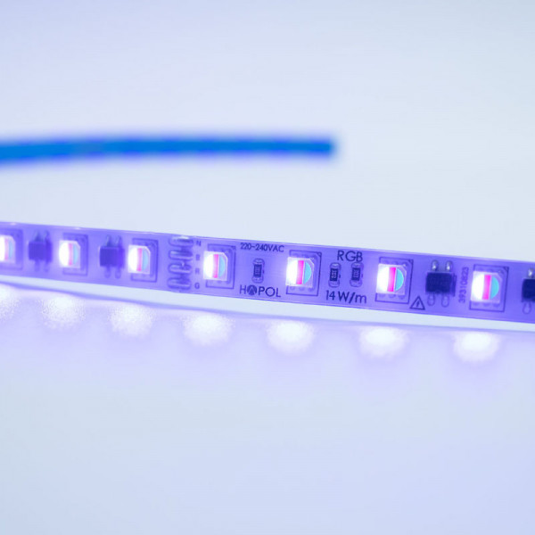 RIBA RGB - Tira LED RGB 220V, 60 Led/m IP65, Corte 10 cm