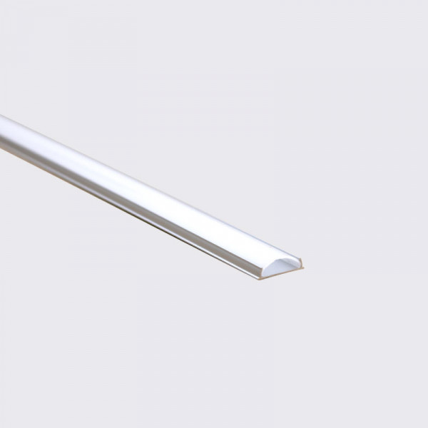 AVIOR –Perfil de Aluminio Superficie Flexible Anch.17.9 x Alt.5.7 mm para Tira LED, Difusor PC, 2 metros con Soporte de Montaje