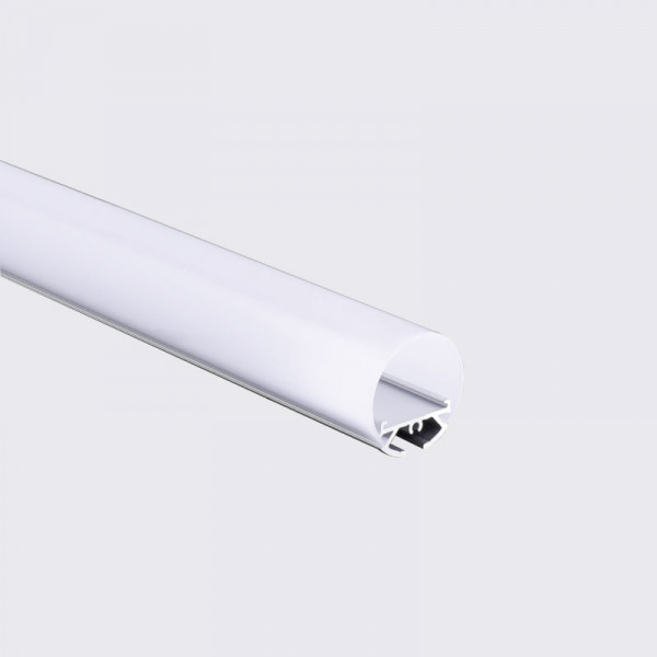 BUNDA –Perfil de Aluminio Suspensión Diá.30mm para Tira LED, Difusor PC, 2 metros