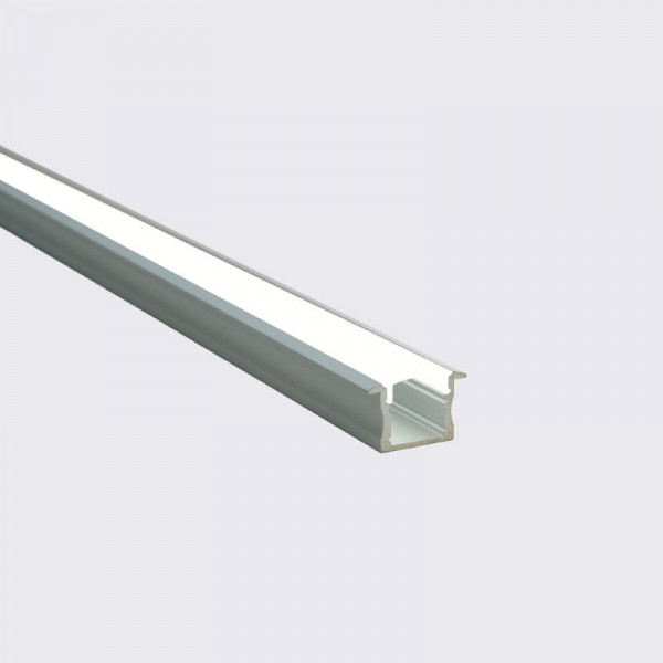 MENKAR –Perfil de Aluminio Empotrable Anch.23.4 x Alt.14.5 mm para Tira LED, Difusor PC, 2 metros