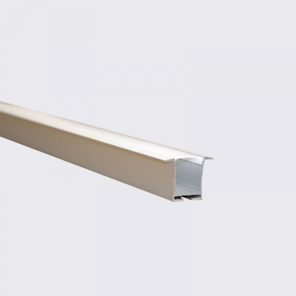 POLARIS –Perfil de Aluminio Empotrable Anch.36.4 x Alt.27.6 mm para Tira LED, Difusor PC, 2 metros con Soporte de Montaje