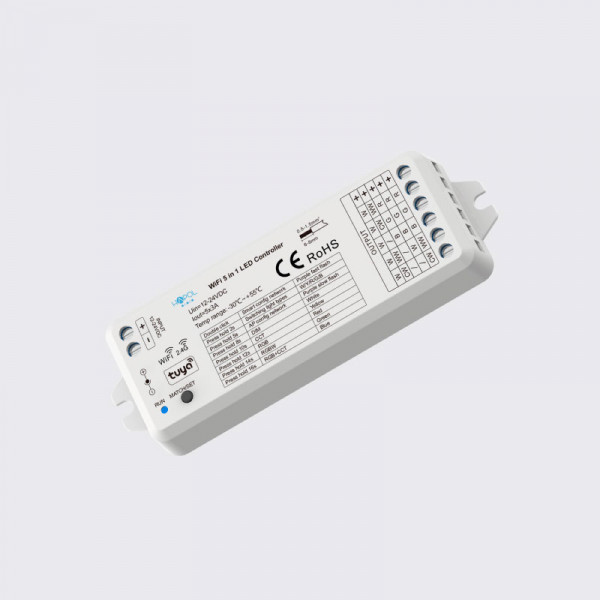 CONTROLADOR -  Monocolor y RGB RF + WiFi para Tiras LED 12-24V